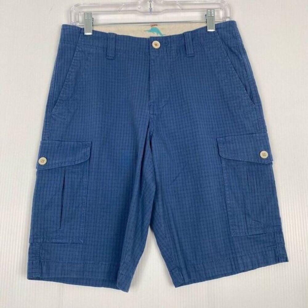 Tommy Bahama Men's Cargo Shorts Blue Size 28.Zip Casual